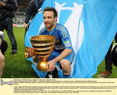 Mathieu Valbuena (Marseille) FOOTBALL : Olympique Marseille vs Olympique Lyon - Coupe de la Ligue - 14 04 2012 N.LeGouic FEP Panoramic 