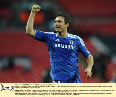 Football - FA Cup Semi-Final - Chelsea vs. Tottenham Hotspur Chelsea s Frank Lampard celebrates their 5-1 win at Wembley Stadium, London 