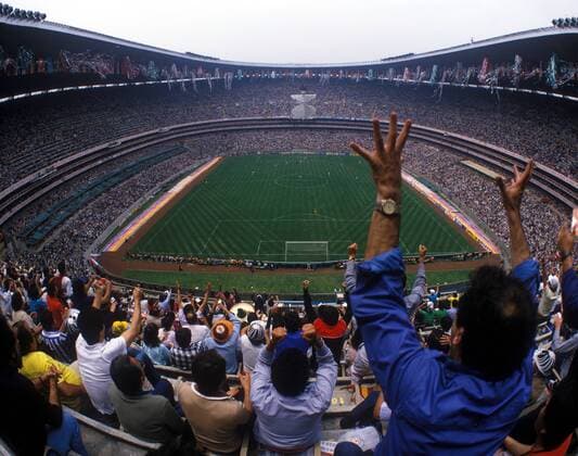 Fans im Aztekenstadion in Mexiko City anlässlich der WM 1986