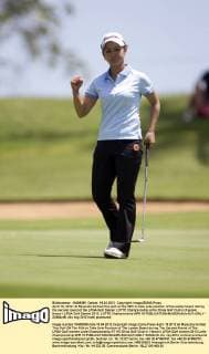 April 19, 2012: Ai Miyazato birdied this putt on the 16th to take sole position of the leader board during the second round of the LPGA Golf Damen LOTTE Championship at Ko Olina Golf Club in Kapolei, Hawai i LPGA Golf Damen 2012: LOTTE Championship APR 19 - ZUMAct5