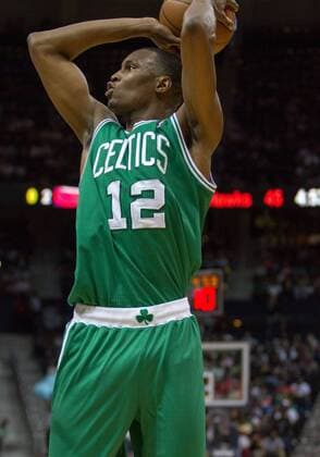 20 April 2012: Boston s Jajuan Johnson in Atlanta Hawks 97-92 victory over the Boston Celtics at Philips Arena in Atlanta, GA. NBA Basketball Herren USA APR 20 Celtics at Hawks Icon945120420113 EDITORIAL USE ONLY