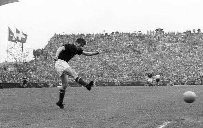 WM Finale 1954 in Bern - BR Deutschland - Ungarn 3:2 - Sandor Kocsis (Ungarn)