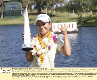 April 21, 2012: Ai Miyazato finished 12 under par to win the LPGA Golf Damen LOTTE Championship at Ko Olina Golf Club in Kapolei, Hawai i LPGA Golf Damen 2012: LOTTE Championship APR 21 - ZUMAct5