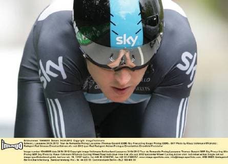 Schweiz, Lausanne 24.04.2012: Tour de Romandie Prolog Lausanne (Thomas Geraint (GBR) Sky Procycling Sieger Prolog (GBR) - SKY Photo by Klaus Volkmann MVphoto)