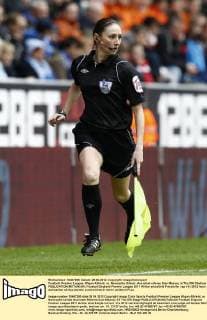 Football -Premier League- Wigan Athletic vs. Newcastle United - Assistant referee Sian Massey at The DW Stadium 