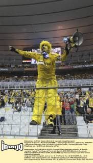 Supporter de Quevilly - Moustache FOOTBALL : Finale Coupe de France - US Quevilly - 28 04 2012 - JBAutissier Panoramic 