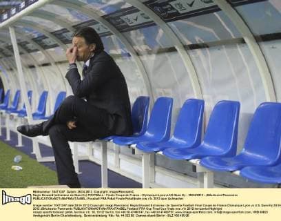 Regis Brouard (entraineur de Quevilly) FOOTBALL : Finale Coupe de France - Olympique Lyon vs US Quevilly - 28 04 2012 - JBAutissier Panoramic 
