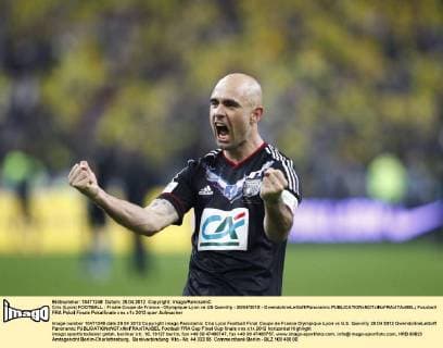 Cris (Lyon) FOOTBALL : Finale Coupe de France - Olympique Lyon vs US Quevilly - 28 04 2012 - GwendolineLeGoff Panoramic 
