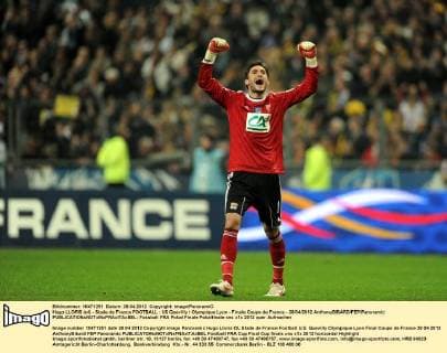 Hugo LLORIS (ol) - Stade de France FOOTBALL : US Quevilly Olympique Lyon - Finale Coupe de France - 28 04 2012 AnthonyBIBARD FEP Panoramic 