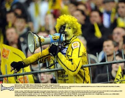Moustache (usq) - Stade de France FOOTBALL : US Quevilly - Finale Coupe de France - 28 04 2012 AnthonyBIBARD FEP Panoramic 