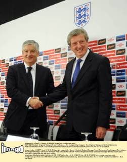 3921-3921 Football - England Manager Press Conference - Roy Hodgson Roy Hodgson - New England Manager with David Bernstein 