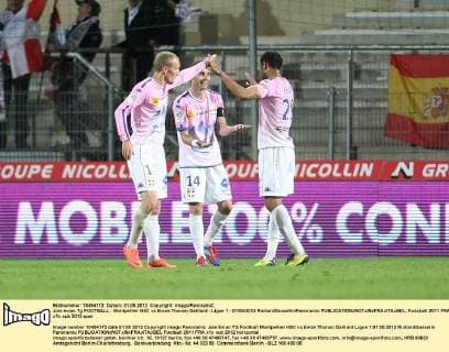 Joie evian Tg FOOTBALL : Montpellier HSC vs Evian Thonon Gaillard - Ligue 1 - 01 05 2012 RichardGosselin Panoramic 