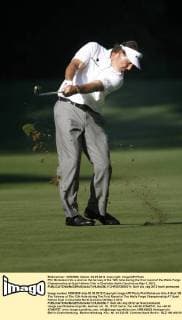 Phil Mickelson hits a shot on the fairway of the 12th hole during the first round of the Wells Fargo Championship at Quail Hollow Club in Charlotte, North Carolina on May 3, 2012.  CHP2012050311
