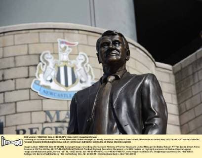 Unveiling of a statue in memory of former Newcastle United manager Sir Bobby Robson at the Sports Direct Arena, Newcastle on the 6th May 2012 - EDITORIAL USE ONLY. No use with unauthorised audio, video, data, fixture lists, club league logos or live services. Online in-match use limited to 120 images, no video emulation. No use in betting, games or single club league player publications.