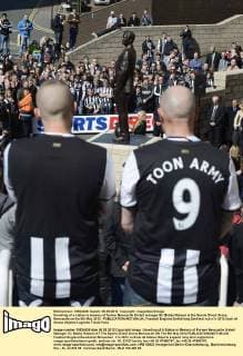 Unveiling of a statue in memory of former Newcastle United manager Sir Bobby Robson at the Sports Direct Arena, Newcastle on the 6th May 2012 - EDITORIAL USE ONLY. No use with unauthorised audio, video, data, fixture lists, club league logos or live services. Online in-match use limited to 120 images, no video emulation. No use in betting, games or single club league player publications.