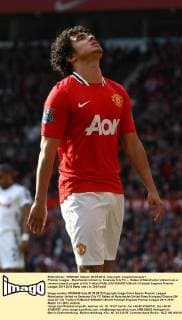 Premier League - Manchester United vs. Swansea City FC -- Rafael of Manchester United rues a missed chance on goal at Old Trafford 
