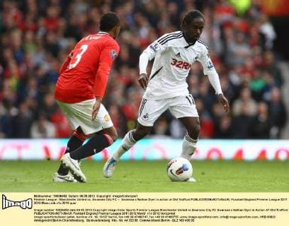 Premier League - Manchester United vs. Swansea City FC -- Swansea s Nathan Dyer in action at Old Trafford 