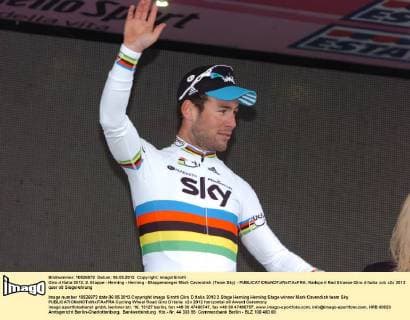 Giro d Italia 2012, 2. Etappe - Herning - Herning - Etappensieger Mark Cavendish (Team Sky) - 