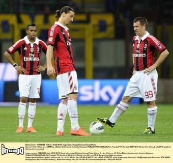 Serie A Inter Milan vs. AC Milan Zlatan Ibrahimovic-Antonio Cassano 