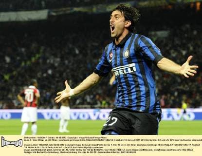 Serie A Inter Milan vs. AC Milan esultanza gol Diego Milito 