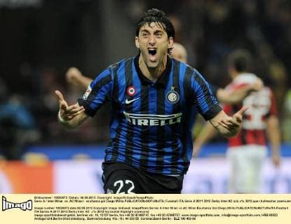 Serie A Inter Milan vs. AC Milan esultanza gol Diego Milito 