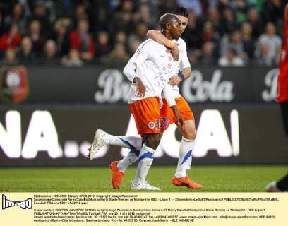 Souleymane Camara et Remy Cabella (Montpellier) Stade Rennes vs Montpellier HSC - Ligue 1 - - XGwendolineLeGoffXPanoramicX 