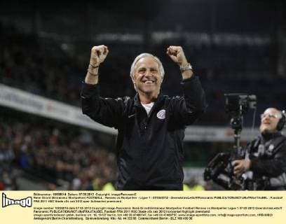Rene Girard (Entraineur Montpellier) FOOTBALL : Rennes vs Montpellier - Ligue 1 - 07 05 2012 - GwendolineLeGoff Panoramic 