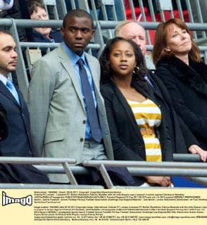 Chelsea FC London - Liverpool FC, Bolton Wanderers Fabrice Muamba with his wife Shauna sees Liverpool in action against Chelsea at Wembley xHOCHxZWEIx xPropagandax 