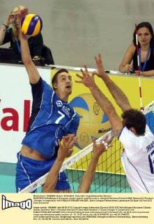 09.05.2012 Sofia(Bulgaria) European olympic games qualifiers men s volleyball Germany-Finnland Matti Hietanen(L) Finnland :Stringer in cooperation with 