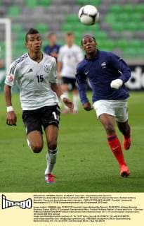 10.05.2012 Ljubljana(Slovenia) Germany-France UEFA U17 European Championship men s football Anthony Martial(r) France and Kevin Akpoguma(L) Germany : 