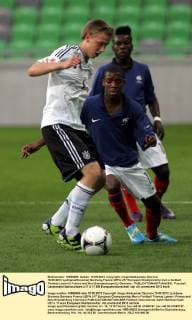 10.05.2012 Ljubljana(Slovenia) Germany-France UEFA U17 European Championship men s football Thomas Lemar(r) France and Nico Brandenburger(L) Germany : 