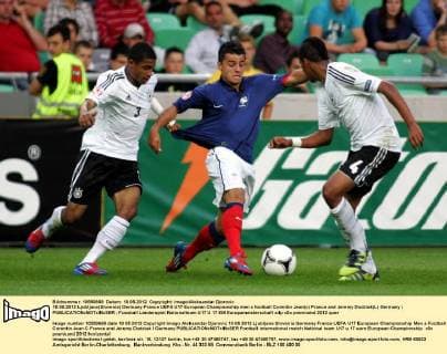 10.05.2012 Ljubljana(Slovenia) Germany-France UEFA U17 European Championship men s football Corentin Jean(c) France and Jeremy Dudziak(L) Germany : 