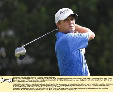May 10, 2012 - Vedra Beach, Florida, U.S. - Golfer DAVID TOMS drives the ball off the tee on the 11th hole during round 1 of THE PLAYERS Championship held at THE PLAYERS Stadium golf course at TPC Sawgrass in Ponte Vedra Beach, Florida. Golf 2012 - THE PLAYERS Championship Round 1  - ZUMAr11