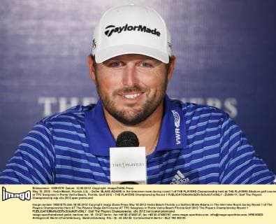 May 10, 2012 - Vedra Beach, Florida, U.S. - Golfer BLAKE ADAMS in the interview room during round 1 of THE PLAYERS Championship held at THE PLAYERS Stadium golf course at TPC Sawgrass in Ponte Vedra Beach, Florida. Golf 2012 - THE PLAYERS Championship Round 1  - ZUMAr11