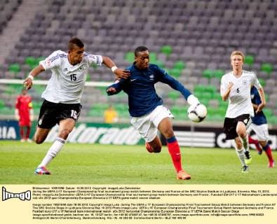 during the UEFA U-17 European Championship final tournament group match between Germany and France at the SRC Stozice Stadium in Ljubljana, Slovenia, May 10, 2012. Photo: imago Luka Dakskobler UEFA U-17 European Championship final tournament group match between Germany and France