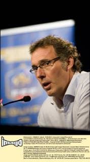 Laurent Blanc (selectionneur de l Equipe de France) FOOTBALL : Annonce de la pre liste des joueurs francais jouant en France pour l Euro 2012 - 15 05 2012 JBAutissier Panoramic 