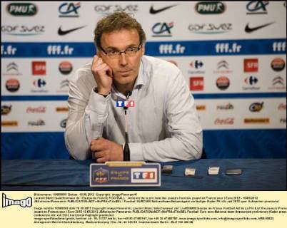 Laurent Blanc (selectionneur de l Equipe de France) FOOTBALL : Annonce de la pre liste des joueurs francais jouant en France pour l Euro 2012 - 15 05 2012 JBAutissier Panoramic 