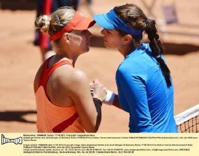 Angelique Kerber and Julia Görges of Germany Roma 17 05 2012 Foro Italico Tennis Internazionali d Italia andreaxstaccioli