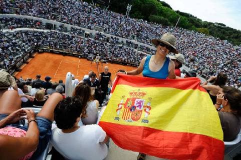Tennis Internazionali BNL d Italia 2012 - Weiblicher Fan aus Spanien xHOCHxZWEIx xItalyxPhotoxPressx 