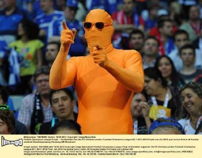 Fußball Champions League Finale - Verkleideter Fan des FC Chelsea London