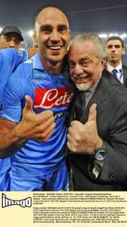 Rom 20 05 2012 - Finale Coppa Italia Juventus Turin - SSC Neapel, Pokalsieger 2011 2012 Neapel:: Paolo Cannavaro-Aurelio De Laurentiis 