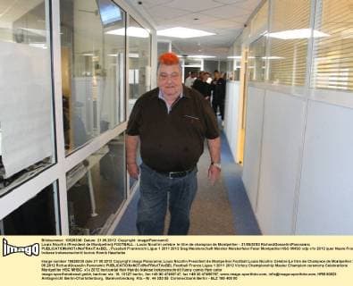 Louis Nicollin (President de Montpellier) FOOTBALL : Louis Nicollin celebre le titre de champion de Montpellier - 21 05 2012 RichardGosselin Panoramic 