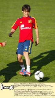 Training der spanischen Fussball-Nationalmannschaft - Im Bild: David Silva  (43)