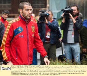 FUSSBALL - EURO 2012, Team ESP, Training SCHRUNS,AUSTRIA,23.MAI.12 - FUSSBALL, Vorberichte, Trainingslager Nationalmannschaft Spanien. Bild zeigt Alvaro Negredo (ESP). 