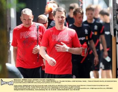 23.05.2012 LINZ - UEFA EURO 2012 - Training - Coach JACEK ZIELINSKI (C) ( POLAND FOOTBALL CAMP NATIONAL TEAM) -  20120523CSMT8004