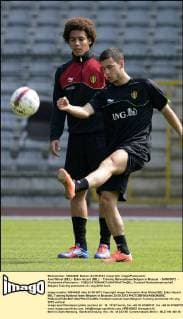 Axel Witsel (BEL) - Eden Hazard (BEL) - Training Nationalteam Belgien in Brüssel - 24 05 2012 - PhotonewsxPanoramic - 