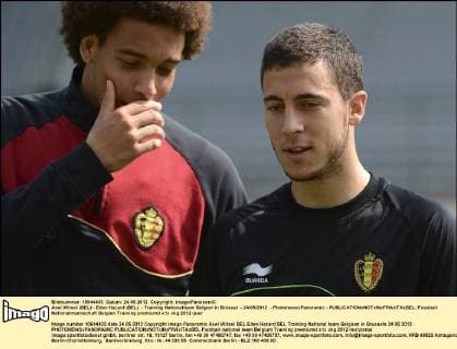 Axel Witsel (BEL) - Eden Hazard (BEL) - Training Nationalteam Belgien in Brüssel - 24 05 2012 - PhotonewsxPanoramic - 