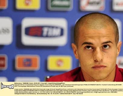 Pressekonferenz mit Sebastian Giovinco (Italien), Coverciano (Fi) 25 05 2012 - foto Giuseppe Celeste Image Sport 