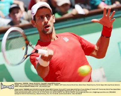 TENNIS - ATP, French Open 2012 PARIS,FRANKREICH,26.MAI.12 - TENNIS - ATP Tennis Herren World Tour, Grand Slam, Roland Garros, French Open. Bild zeigt Novak Djokovic (SRB). 