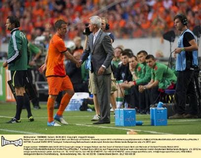 Rafael van der Vaart of Holland,coach Bert van Marwijk of Holland - Friendly match 2012 xVIxWillemxJanxDijkdrentxIVx 947136